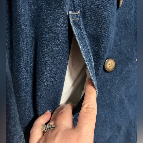 Denim&Co Vintage 90s Denim Chore Jacket Coat Size Medium Y2K - Picture 7 of 13